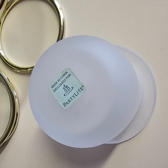 PartyLite Gemini Votive Candle Holder 3.5" gold holders frosted glass glam gold - Picture 7 of 14